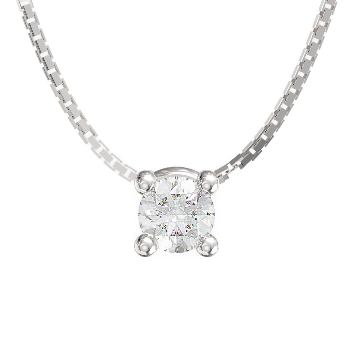 Pink Gold Diamond Necklace 0,20ct Brilliant Shape Joy
