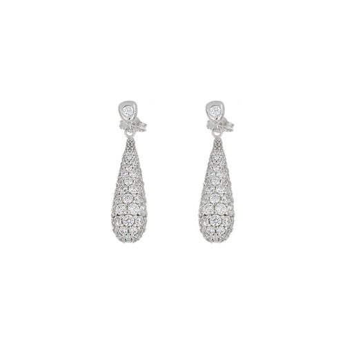 925 silver earrings with white zircons - ZOR1283-LB