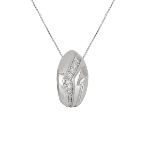 925 silver necklace with zirconia - ZCL1474-LB